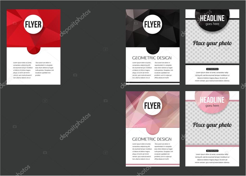 Set of corporate business brochure template
