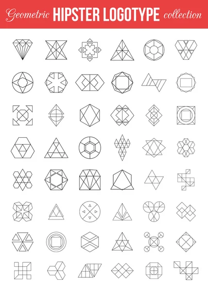 Vintage geometric Hipster retro labels — Stock Vector