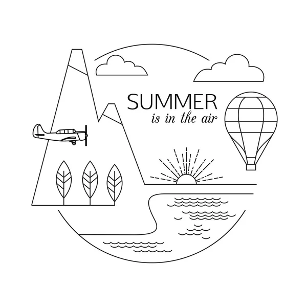 Summer is in the air card — Stockvector
