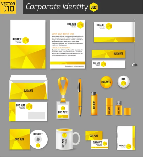 Corporate identity business design template — 스톡 벡터