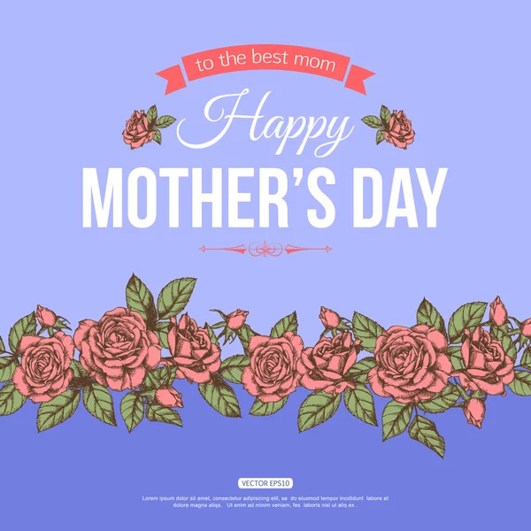 Feliz Día de las Madres Fondo tipográfico — Vector de stock