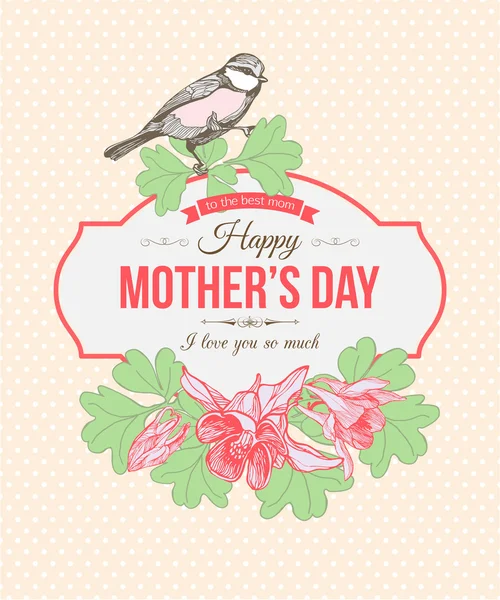 Happy Mothers Day Sfondo tipografico — Vettoriale Stock