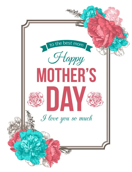 Happy Mothers Day Sfondo tipografico — Vettoriale Stock