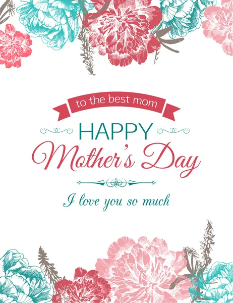 Happy Mothers Day Typographical Background — Stock Vector