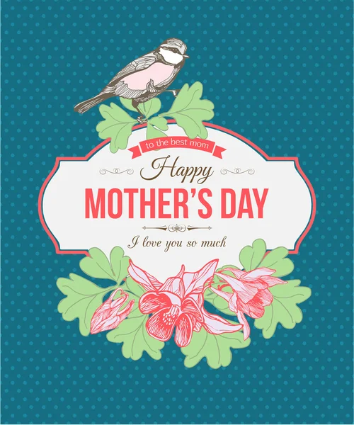 Happy Mothers Day Sfondo tipografico — Vettoriale Stock