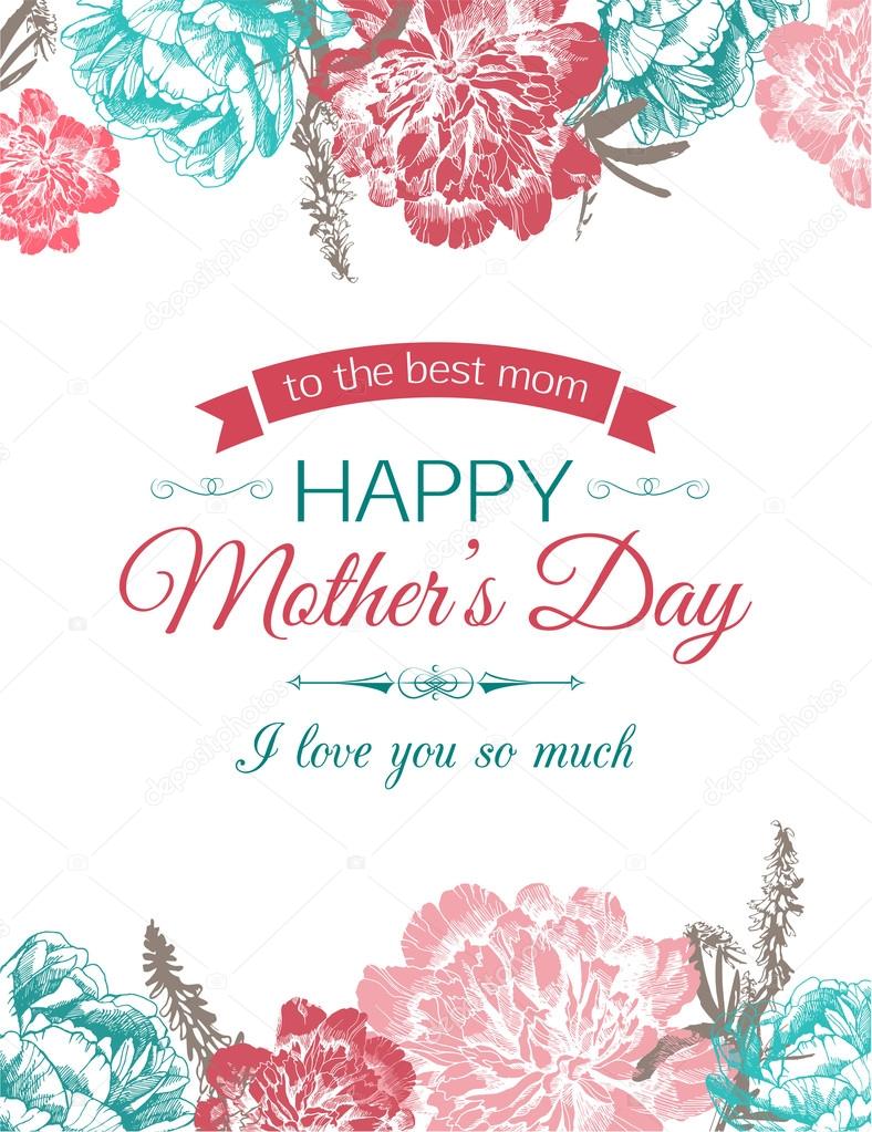 Happy Mothers Day Typographical Background