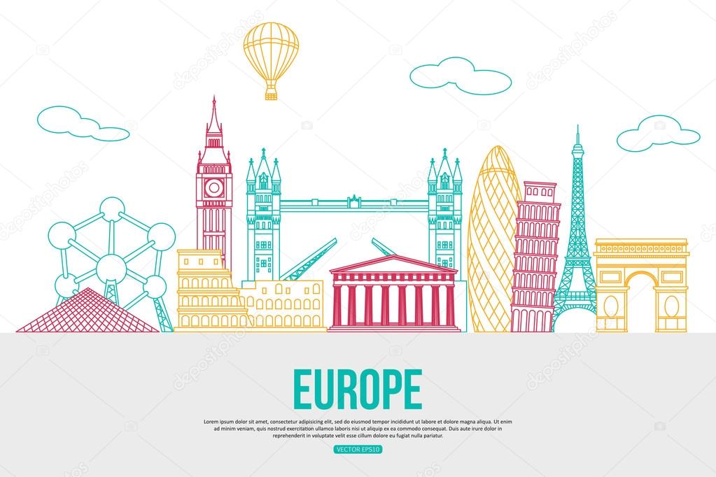 Europe travel background