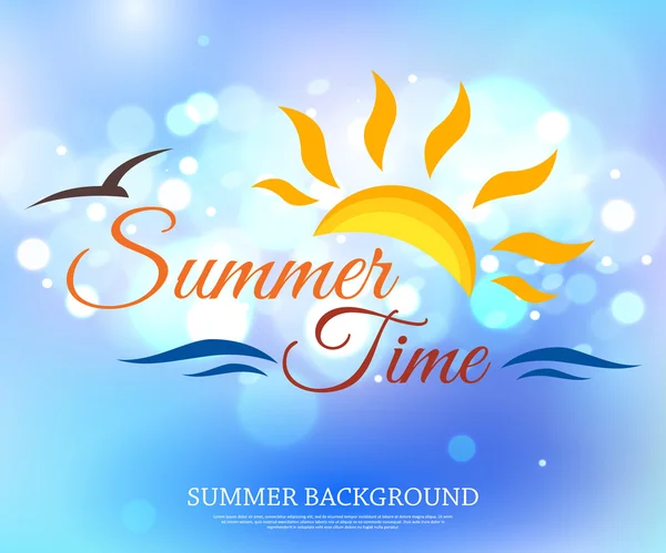 Summer time typographical background — Stock Vector