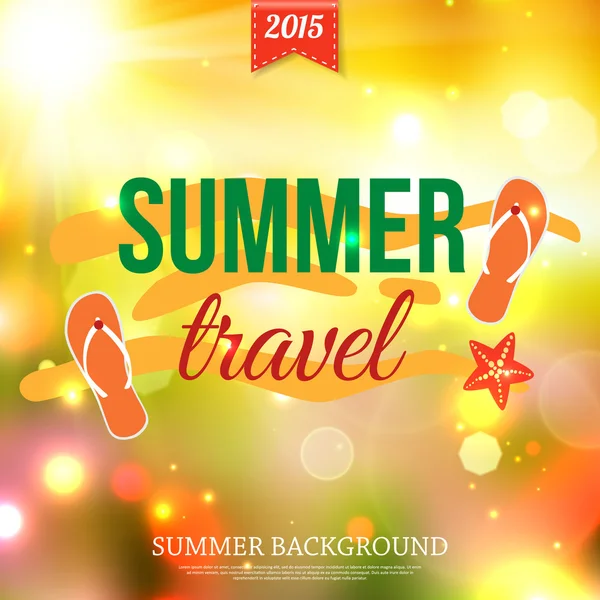夏季旅游排印背景 — 图库矢量图片