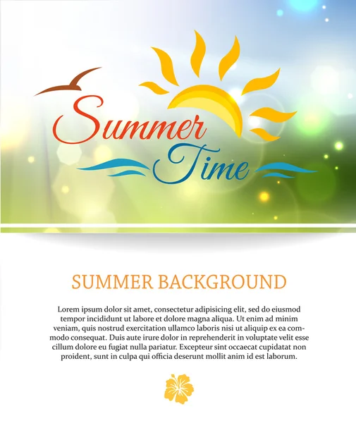 Summer paradise holidays background — Stock Vector