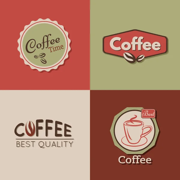 Ensemble d'étiquettes de café, badges — Image vectorielle