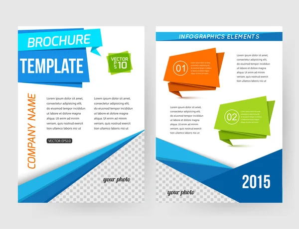 Modèle de brochure de papeterie d'entreprise — Image vectorielle