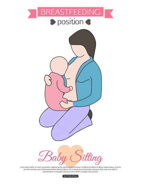 Dose per l'allattamento illustrazione — Vettoriale Stock