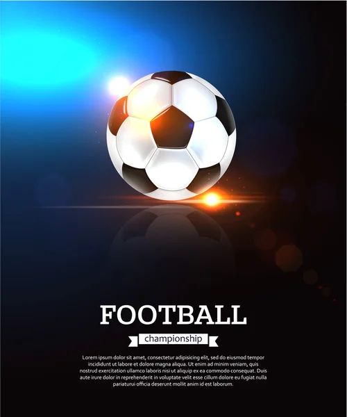 Fondo de fútbol con pelota . — Vector de stock