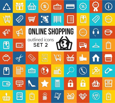 Anahat simgeleri alışveriş mega toplama.