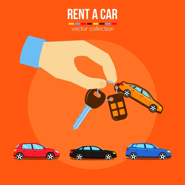 Rent a car, used cars sale — Stock Vector