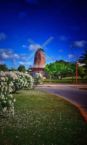 Monumento Moinho Holandês Para Holandês — Fotografia de Stock