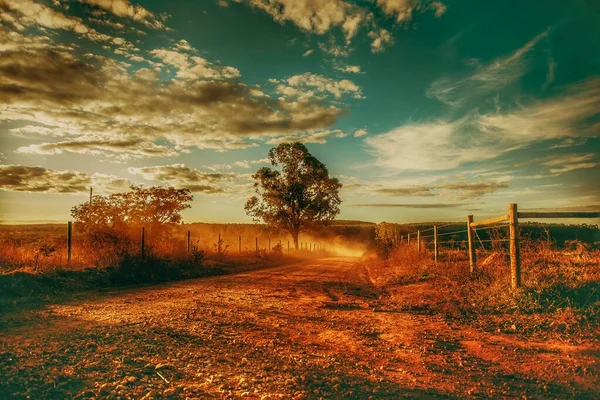 Zona Rural General Paz Crdoba Argentina Atardecer — Foto de Stock