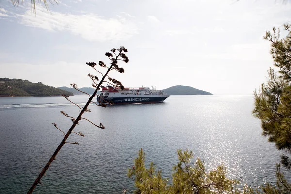 Ελληνικά Νησιά Σκιάθος Τουριστικά Αξιοθέατα Θαλασσογραφία — Φωτογραφία Αρχείου