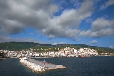 Kayak adası, Yunanistan, güzel deniz manzarası