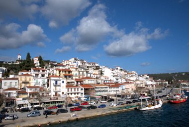 Kayak adası, Yunanistan, güzel deniz manzarası