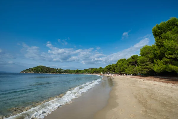 Koukounaries Playa Isla Skiathos Grecia Famous Playa Exótica Todo Mundo — Foto de Stock