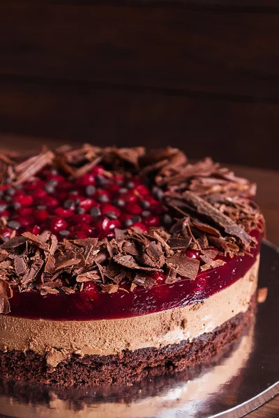 Schokolade und Kirschtorte — Stockfoto