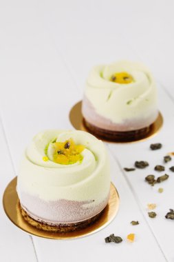 Entremet çikolata kadife ile Fransız mousse