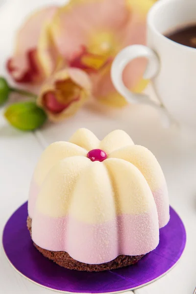 French mousse entremet with velour — Stock Photo, Image