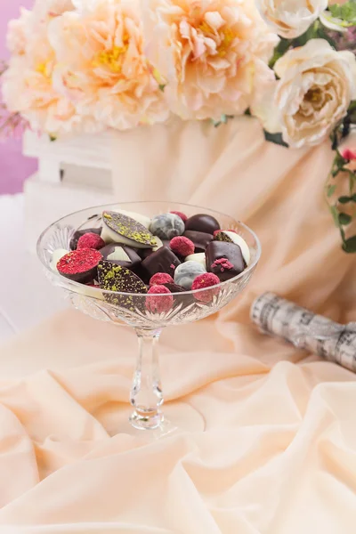 Handmade chocolate candy — Stock Photo, Image