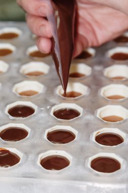 El yapımı çikolata sürecinde
