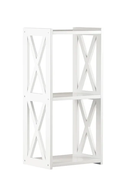 White wooden shelving — Stock Photo, Image