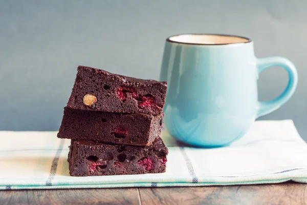 Brownies con latte — Foto Stock