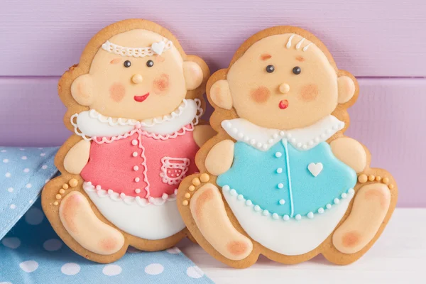 Baby shower icing cookies — Stock Photo, Image