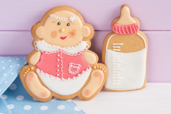 Bebek duş krema kurabiye — Stok fotoğraf