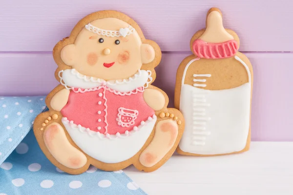 Baby shower icing cookies — Stock Photo, Image