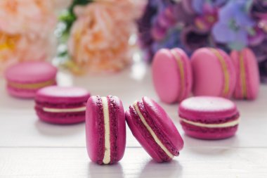Pembe ahududu macaroons