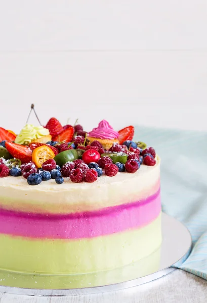Tort kolorowy owoc — Zdjęcie stockowe