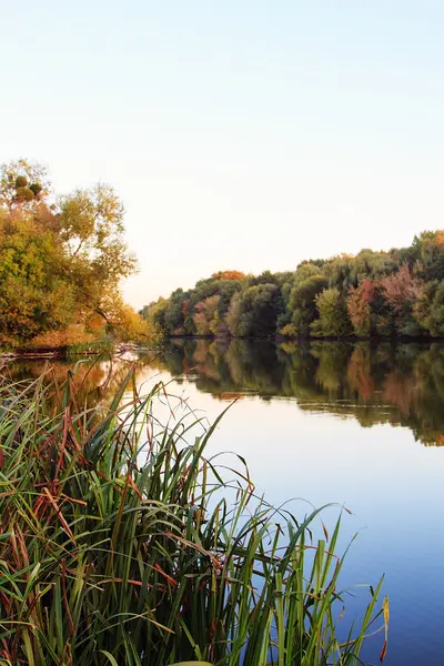 Autumn landscape at the river — Stock Photo, Image