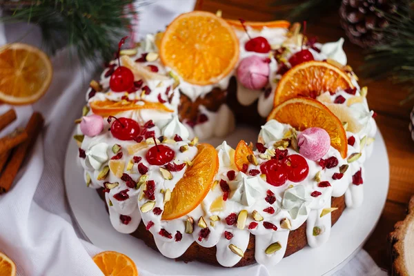 Παραδοσιακό χριστουγεννιάτικο κέικ — Φωτογραφία Αρχείου