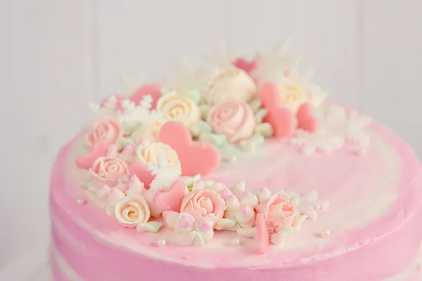 Torta rosa di San Valentino — Foto Stock