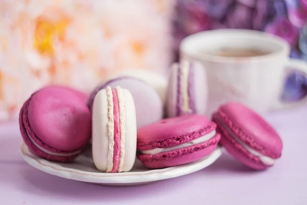 Renkli macaroons yumuşak odak