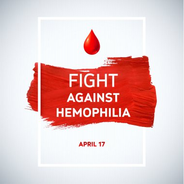 Hemofili dünya gün kontur Poster. 