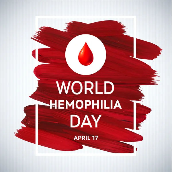 Hemofili dünya gün kontur Poster. — Stok Vektör