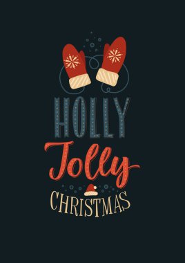 Mutlu Noeller ve Yeni Yıl Kaligrafi Posteri. Karanlık Arkaplanda Tebrik Kartı Tipografisi.