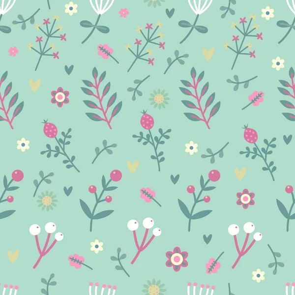 Motif Floral Printemps Sans Couture Couleurs Pastel Modèle Floral Vectoriel — Image vectorielle