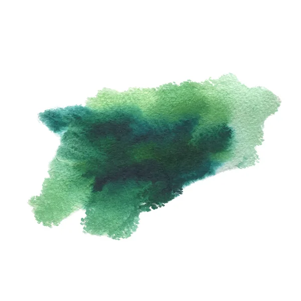 水彩ベクトルペイントステイン 現実的な手はぬれた茂みのストロークを描きました 抽象的な水彩絵の具 白書の背景 — ストックベクタ