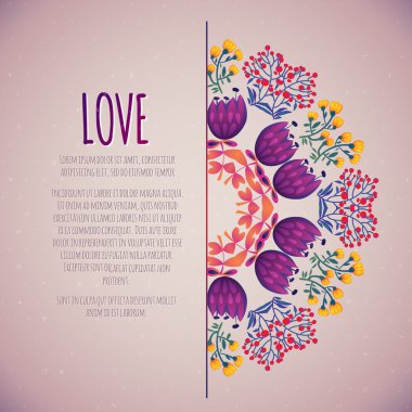 Yuvarlak süs çiçek deseni. Tasarım öğesi. Bu davetiyeler, kartlar, çantalar için dekorasyon dekorasyon için kullanılabilir