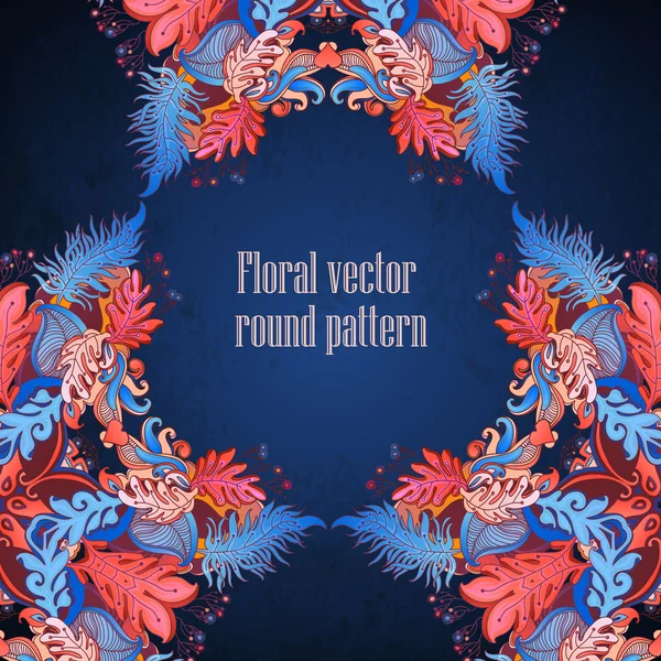 Abstract floral ornament met veel details — Stockvector