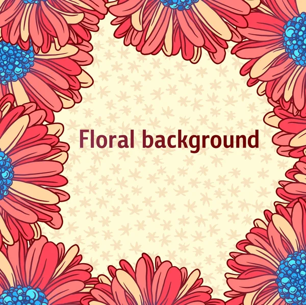 Adorno floral abstracto con muchos detalles — Vector de stock